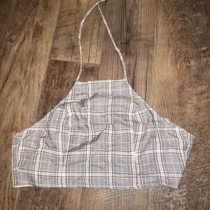 American eagle cropped halter top with a tie back